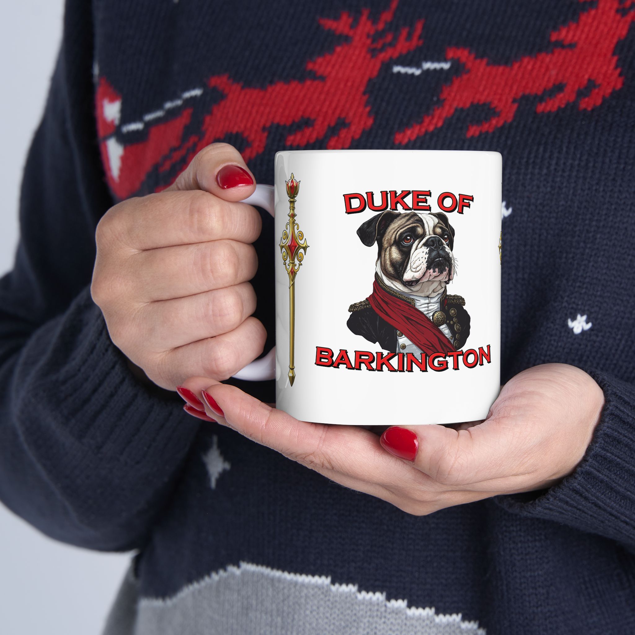 Duke of Barkington Ceramic Mug | Royal Dog Portrait Coffee Cup (11oz/15oz) - Image 2