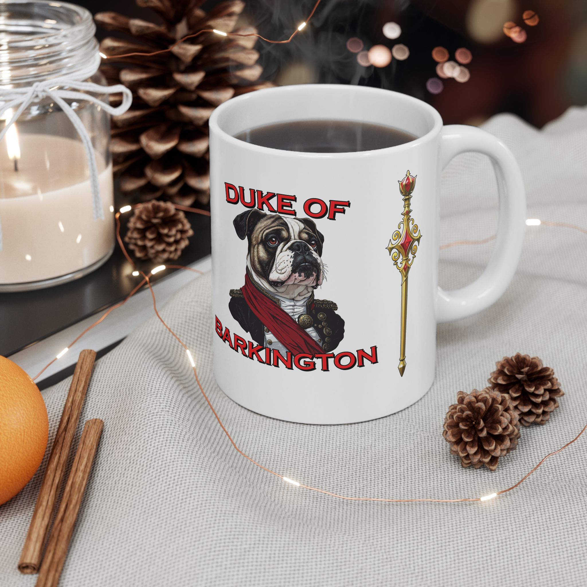 Duke of Barkington Ceramic Mug | Royal Dog Portrait Coffee Cup (11oz/15oz)