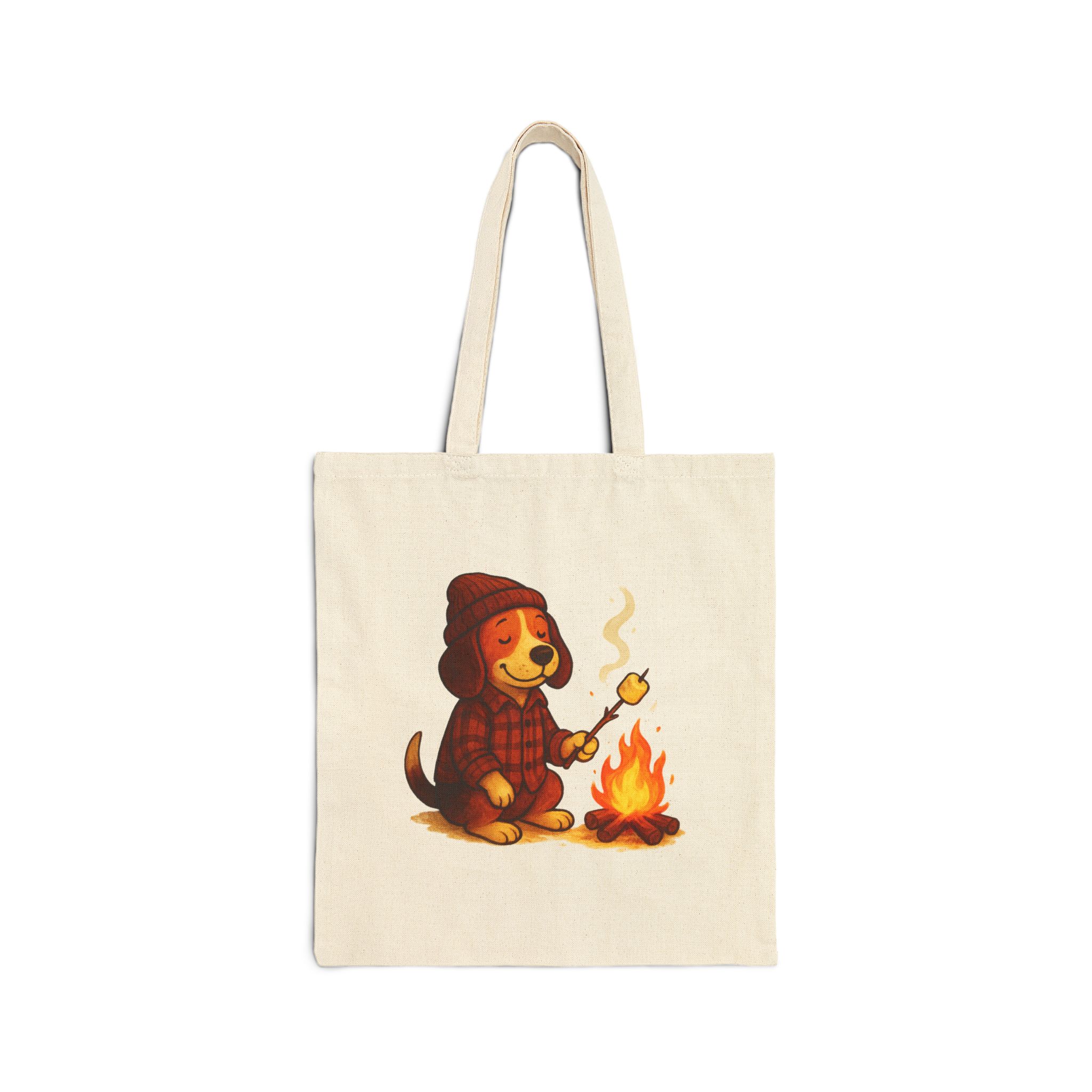 Baxter the Bonfire Beagle Cotton Canvas Tote Bag | Beagle Tote - Image 2