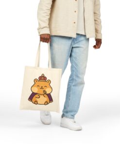 Emperor Nibbles Cotton Canvas Tote Bag | Emperor Nibbles Tote - Image 5
