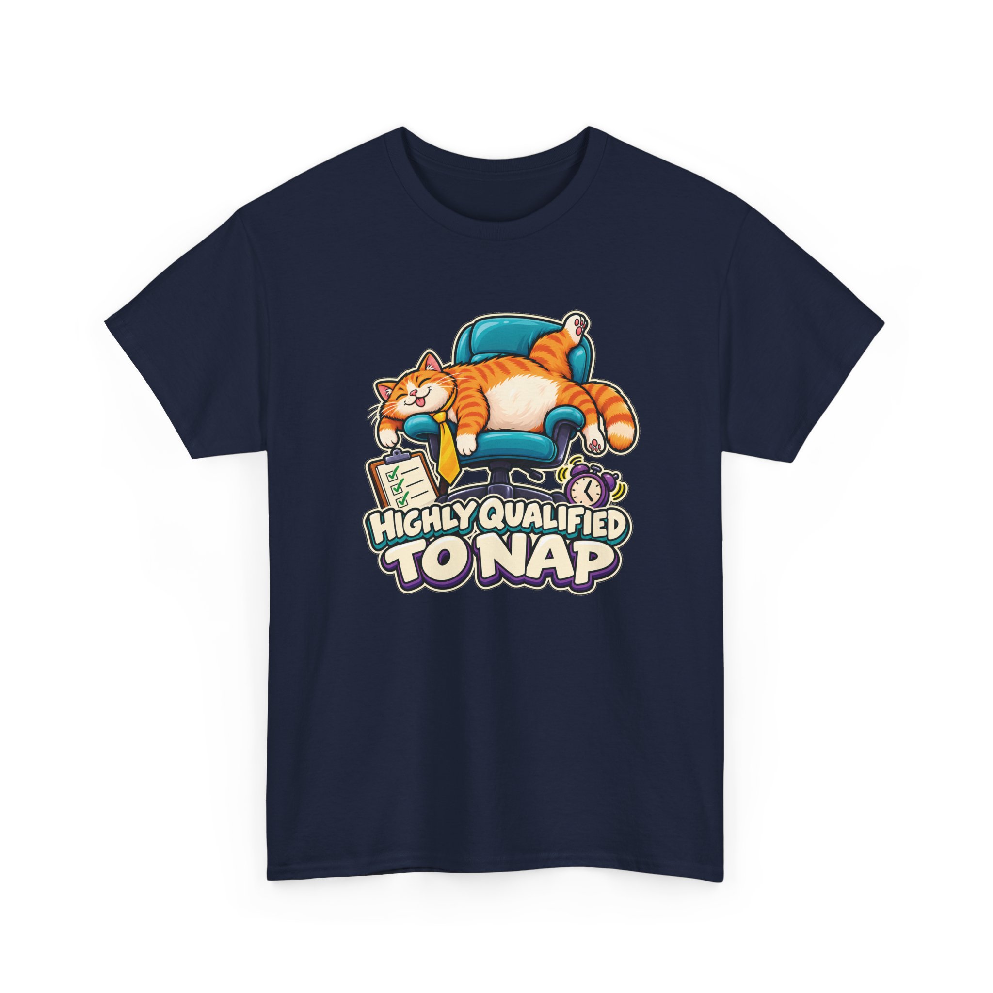 Orange Tabby Cat T-Shirt | Highly Qualified to Nap - Image 10