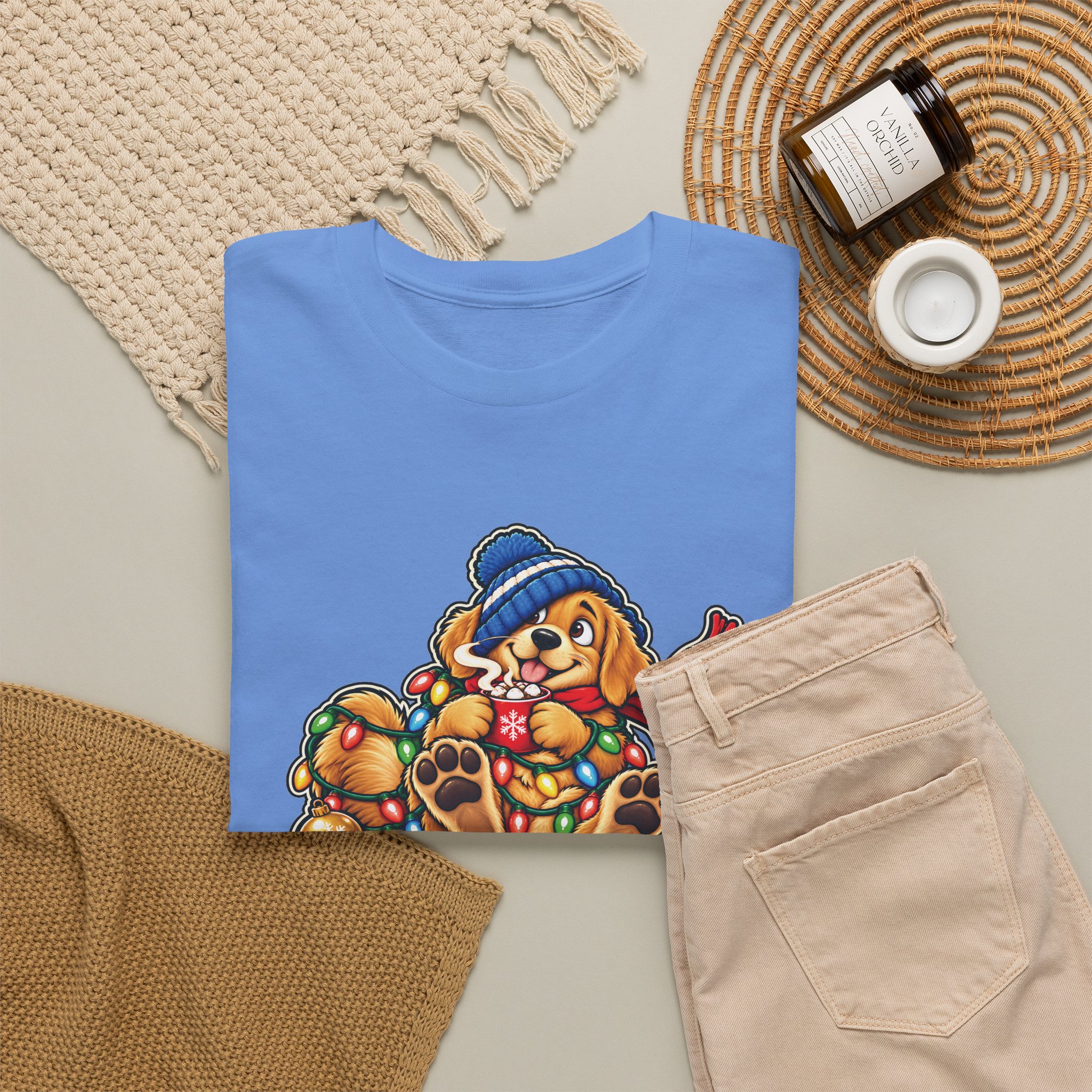 Holiday Golden Retriever T-Shirt | Warm Wishes Cold Paws - Image 37