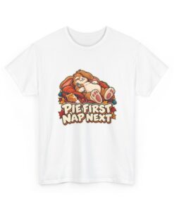 Alternative view of Pecan Snoozeworth Thanksgiving Rabbit T-Shirt | Pie First Nap Next