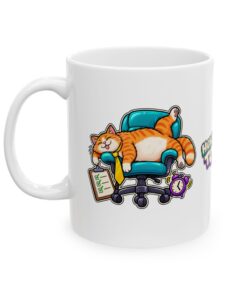 Orange Tabby Cat Ceramic Mug | Highly Qualified to Nap (11oz, 15oz) - Image 4