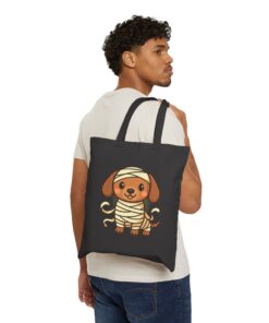 Sir Wrapsalot Cotton Canvas Tote Bag | Mummy Dachshund Tote - Image 9