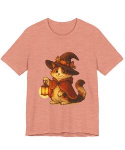 Alternative view of Willow the Harvest Witch Unisex Jersey T-Shirt | Harvest Witch Cat Tee
