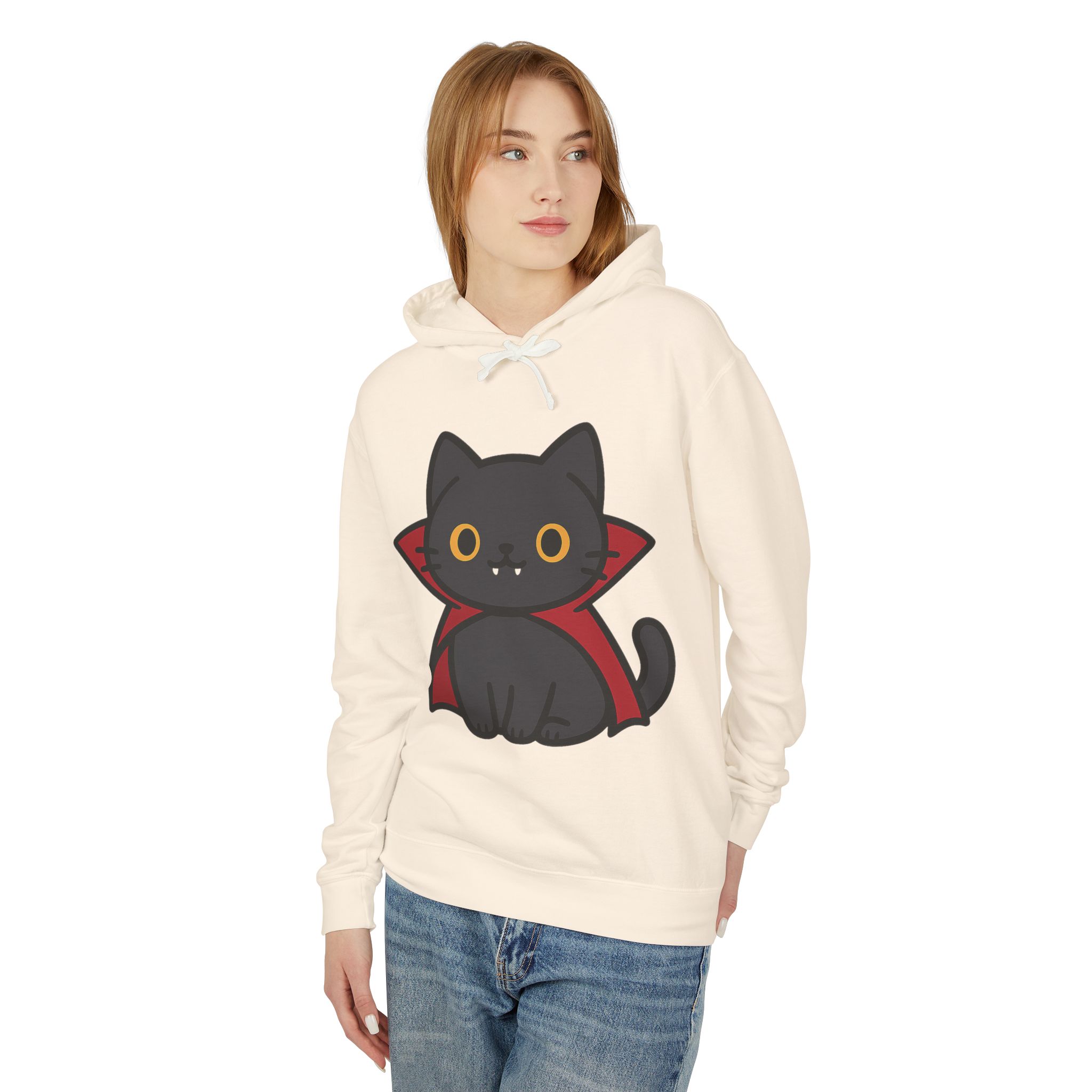 Count Purrcula Lightweight Pullover Hoodie | Count Purrcula Hoodie - Image 9