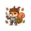 Captain Oakhelm Die-Cut Sticker | Squirrel Knight