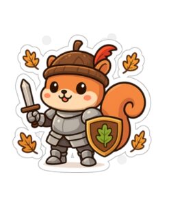 Captain Oakhelm Die-Cut Sticker | Squirrel Knight
