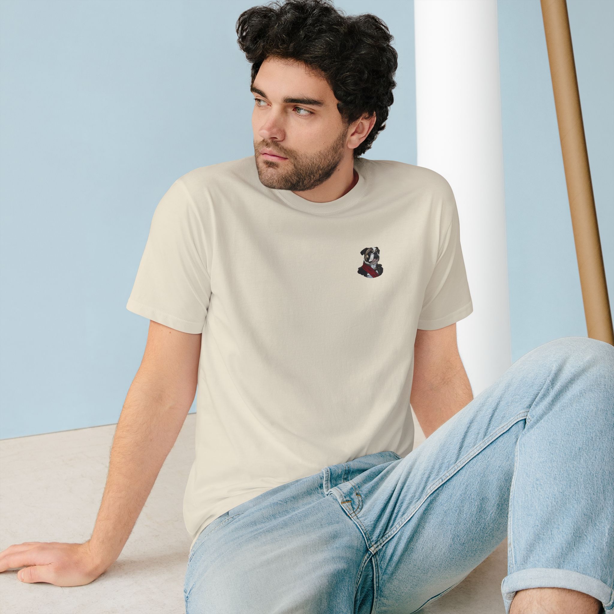 Duke of Barkington Men’s Organic Cotton T-Shirt – Bulldog Royalty Meets Everyday Style - Image 6