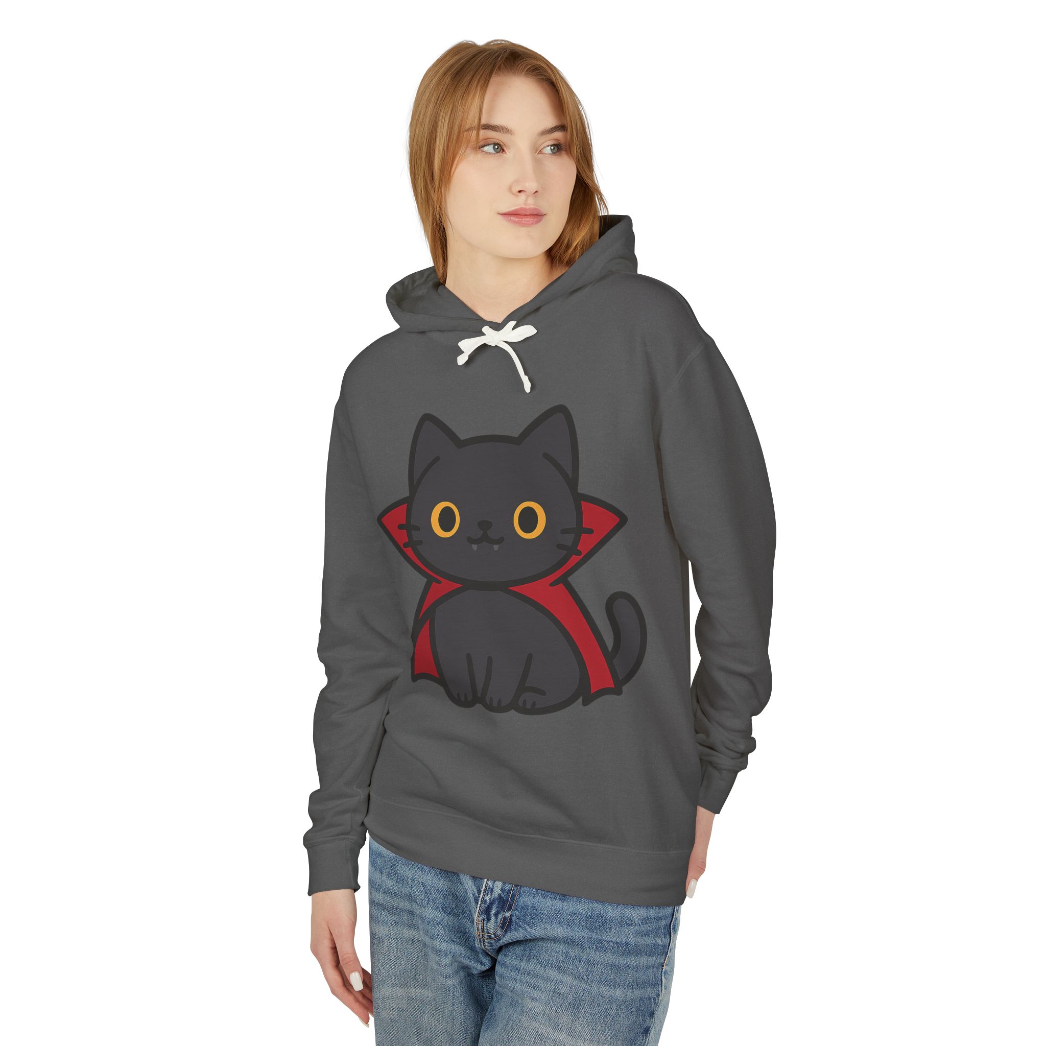 Count Purrcula Lightweight Pullover Hoodie | Count Purrcula Hoodie - Image 25