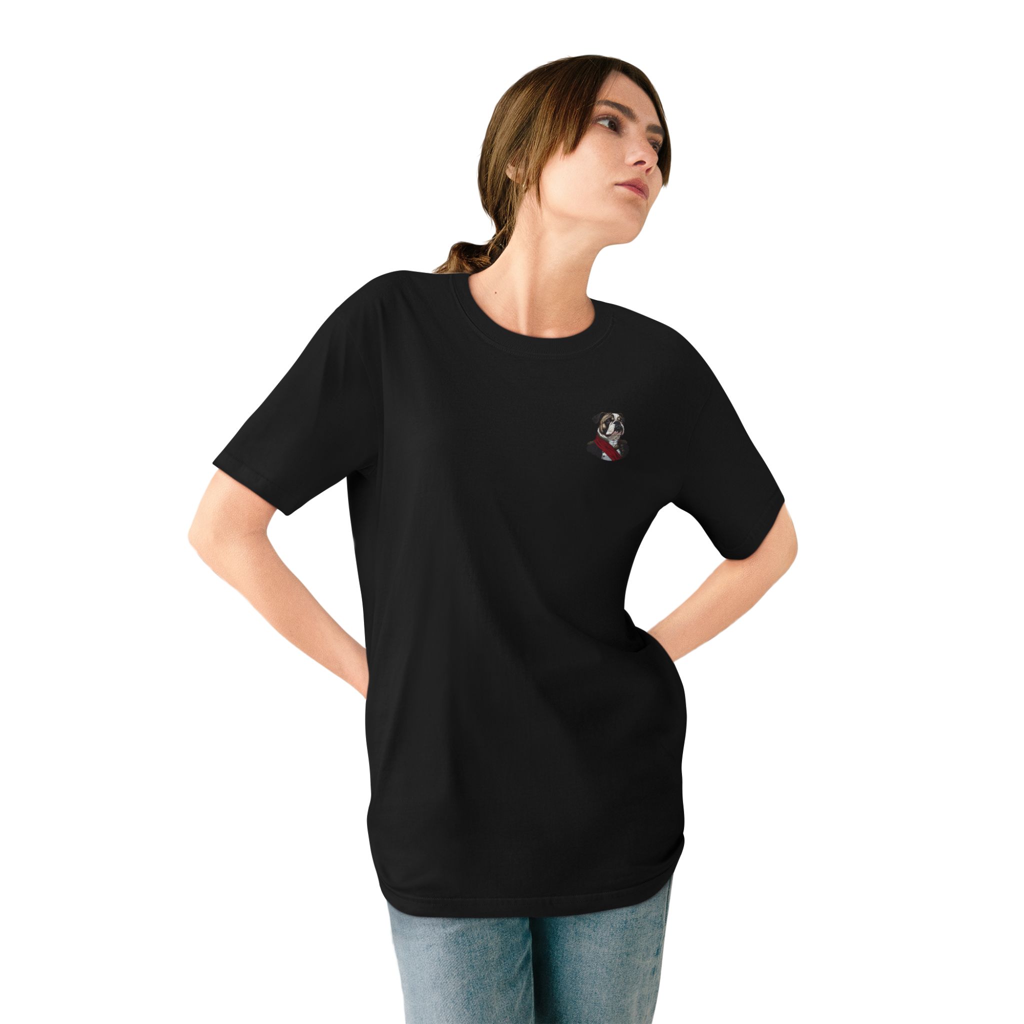 Duke of Barkington Women’s Organic Cotton Bulldog T-Shirt – Noble Comfort for Dog-Loving Queens - Image 6