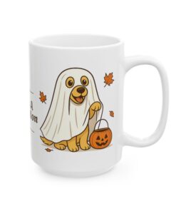 Boo the Bedsheet Ghost Pup Ceramic Mug | Pup Mug - Image 9