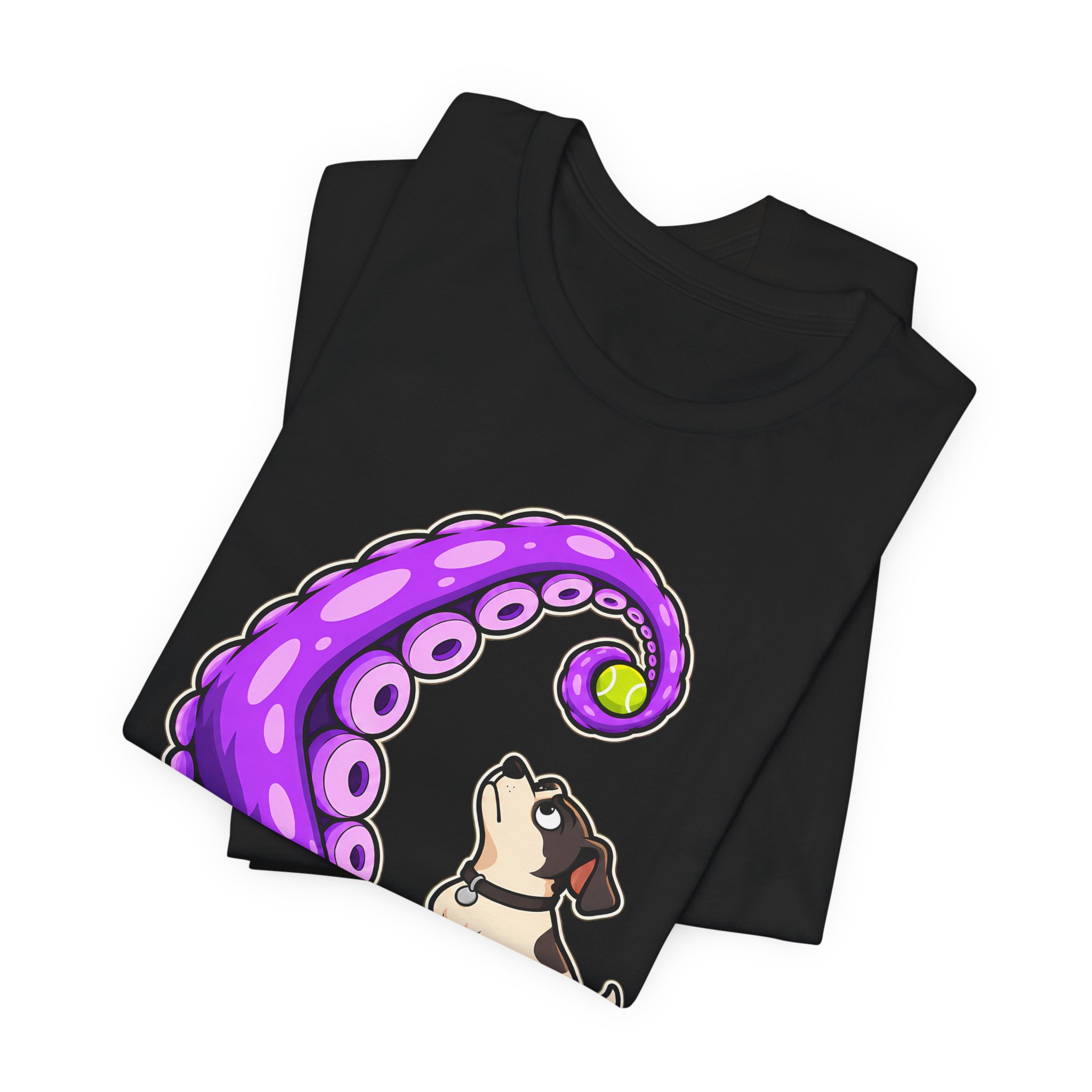 THROW IT! Dog & Tentacle Graphic T-Shirt - Image 11