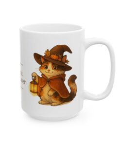 Willow the Harvest Witch Ceramic Mug | Harvest Witch Cat Mug - Image 9
