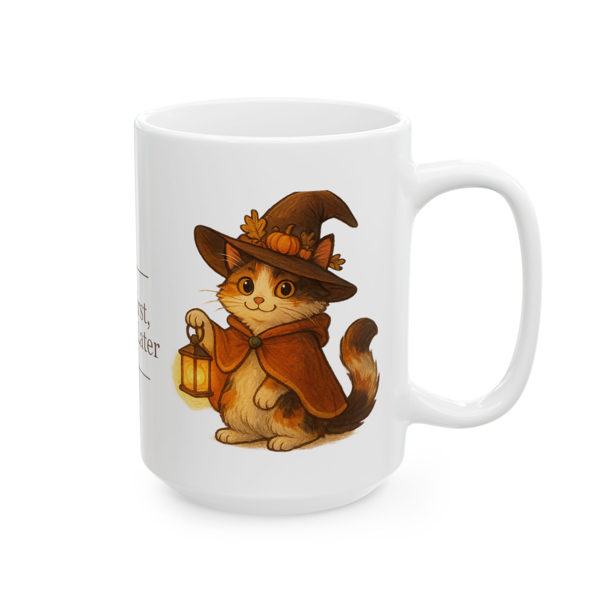 Willow the Harvest Witch Ceramic Mug | Harvest Witch Cat Mug - Image 9