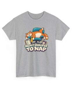 Orange Tabby Cat T-Shirt | Highly Qualified to Nap - Image 14