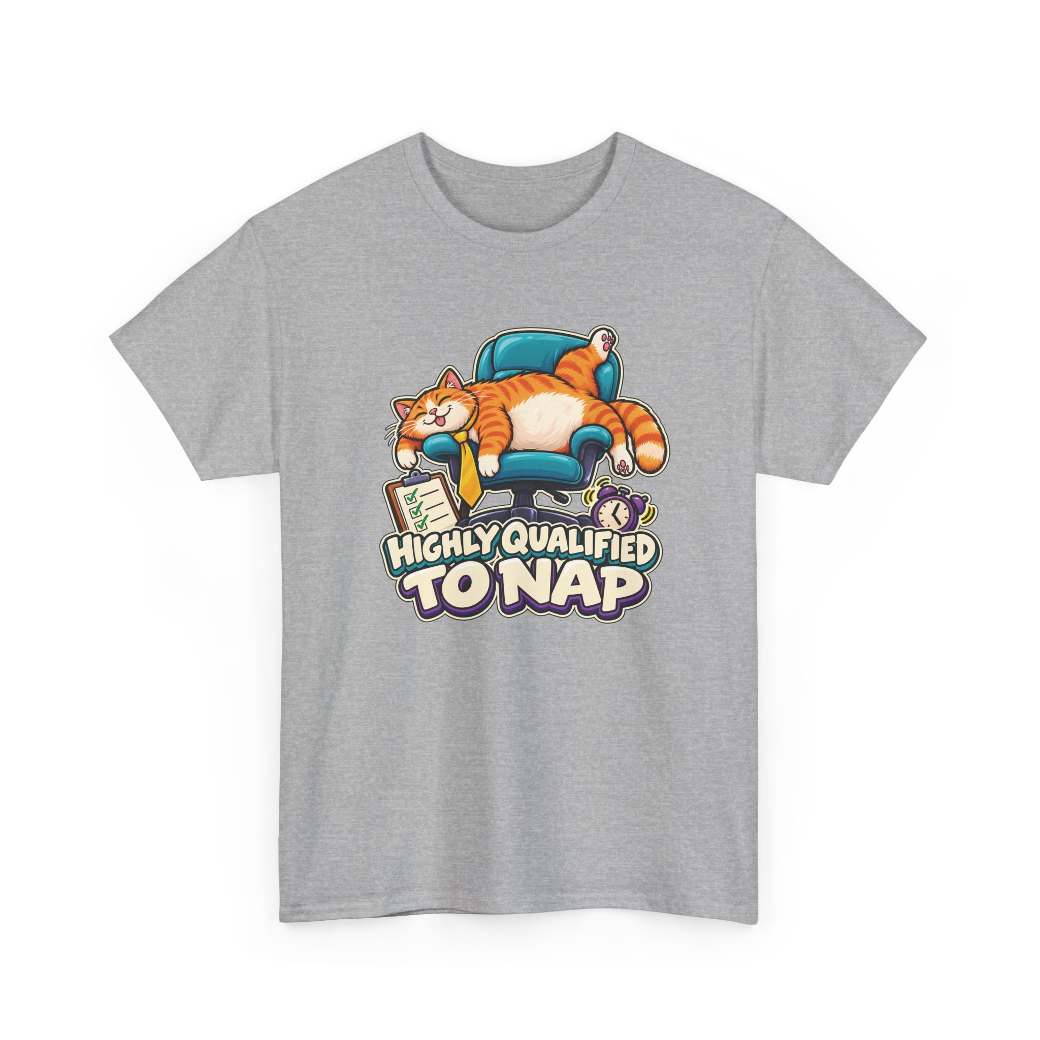 Orange Tabby Cat T-Shirt | Highly Qualified to Nap - Image 14