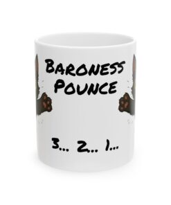 Alternative view of Baroness Pounce Ceramic Mug | Baroness Pounce Mug