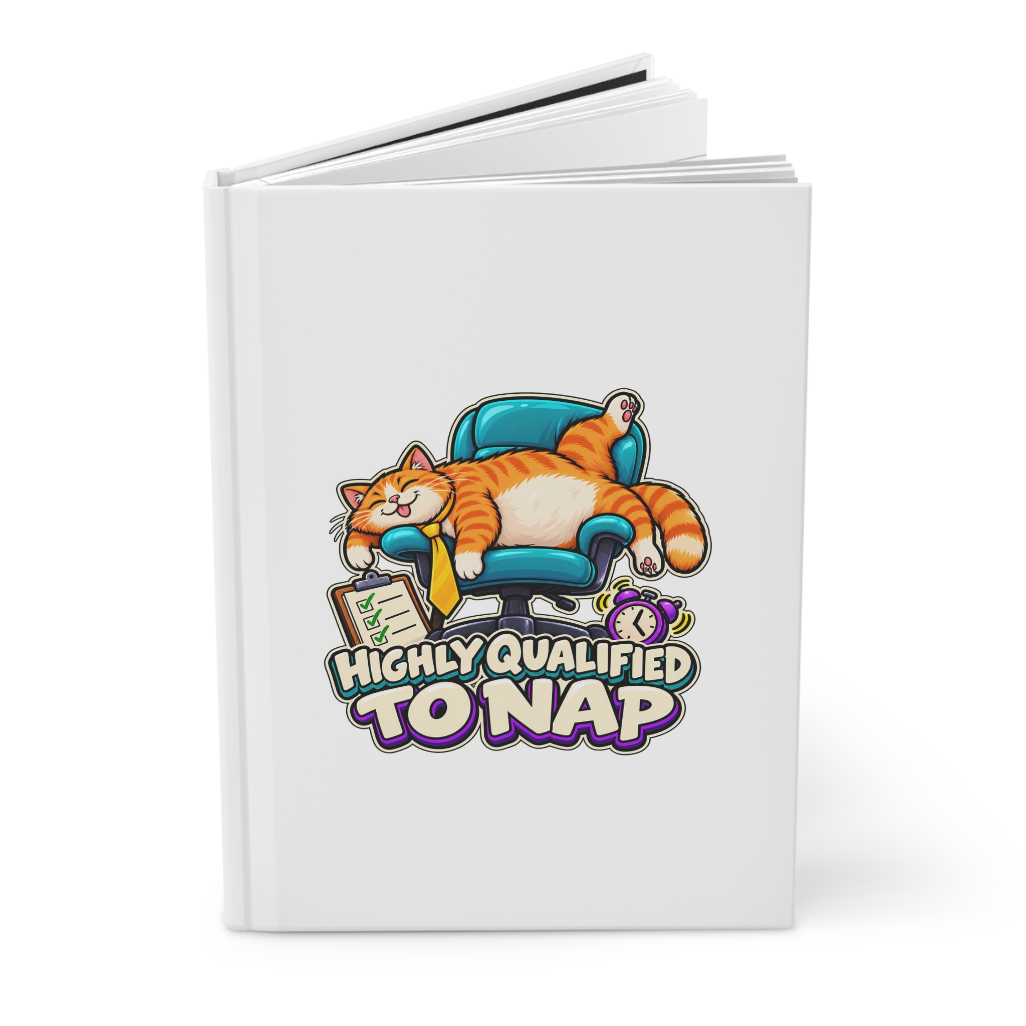 Orange Tabby Cat Hardcover Journal | Highly Qualified to Nap - Image 3