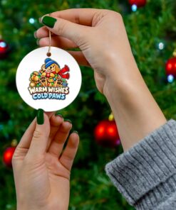 Holiday Golden Retriever Ceramic Ornament | Warm Wishes Cold Paws - Image 3