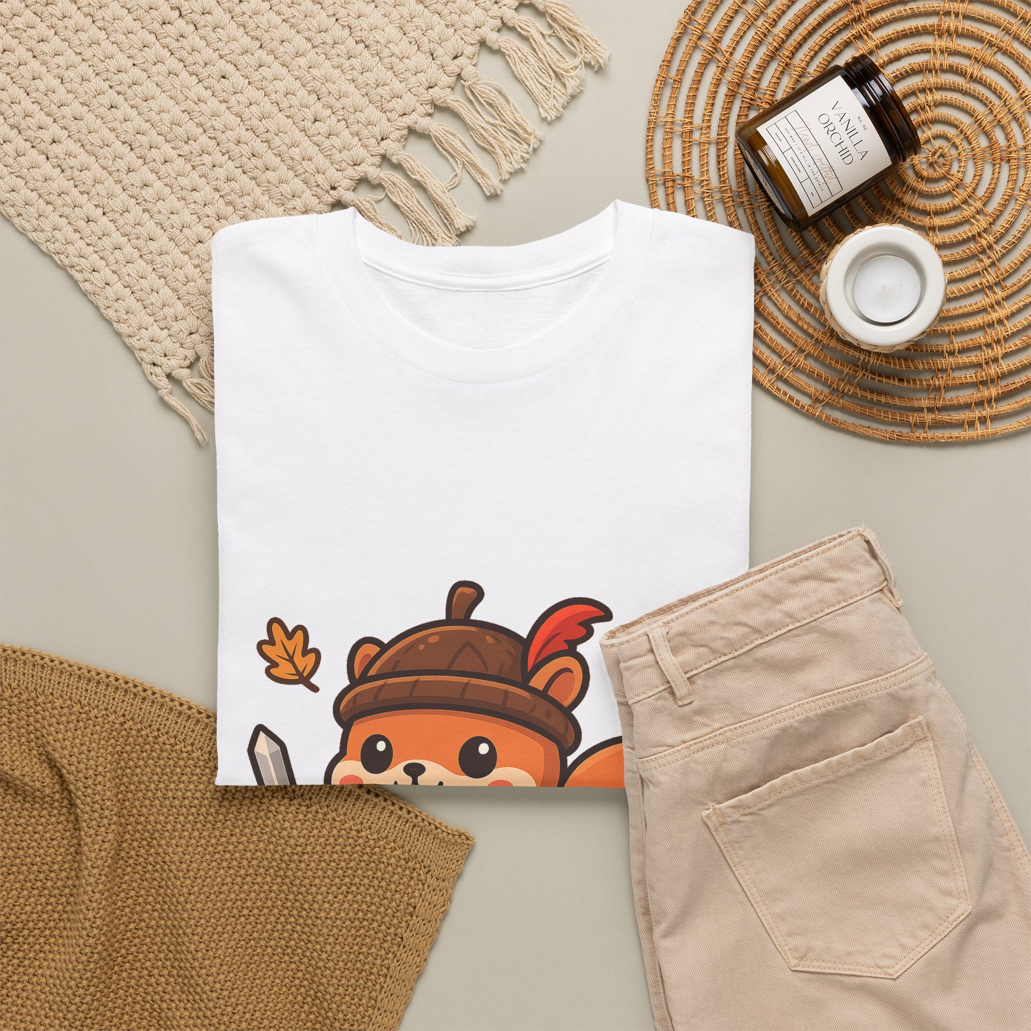 Captain Oakhelm Tee | Squirrel Knight Autumn T-Shirt - Image 4