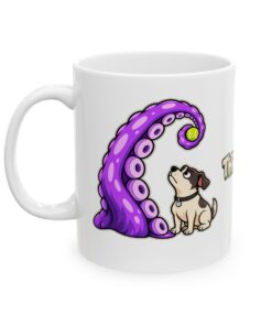 THROW IT! Dog & Tentacle Graphic Mug - Image 4