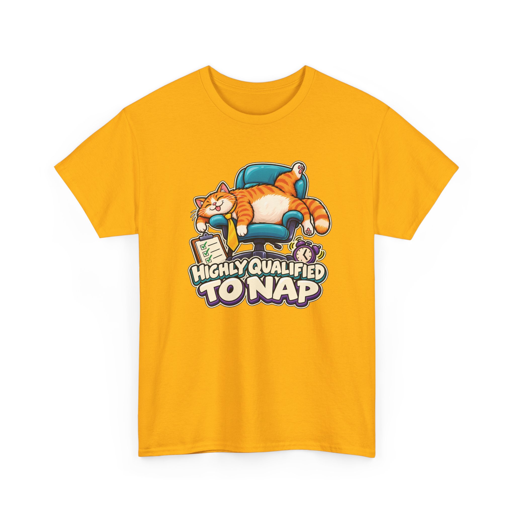 Orange Tabby Cat T-Shirt | Highly Qualified to Nap - Image 18