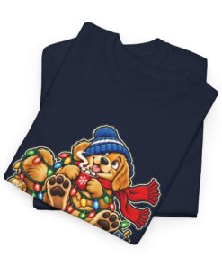 Holiday Golden Retriever T-Shirt | Warm Wishes Cold Paws - Image 12
