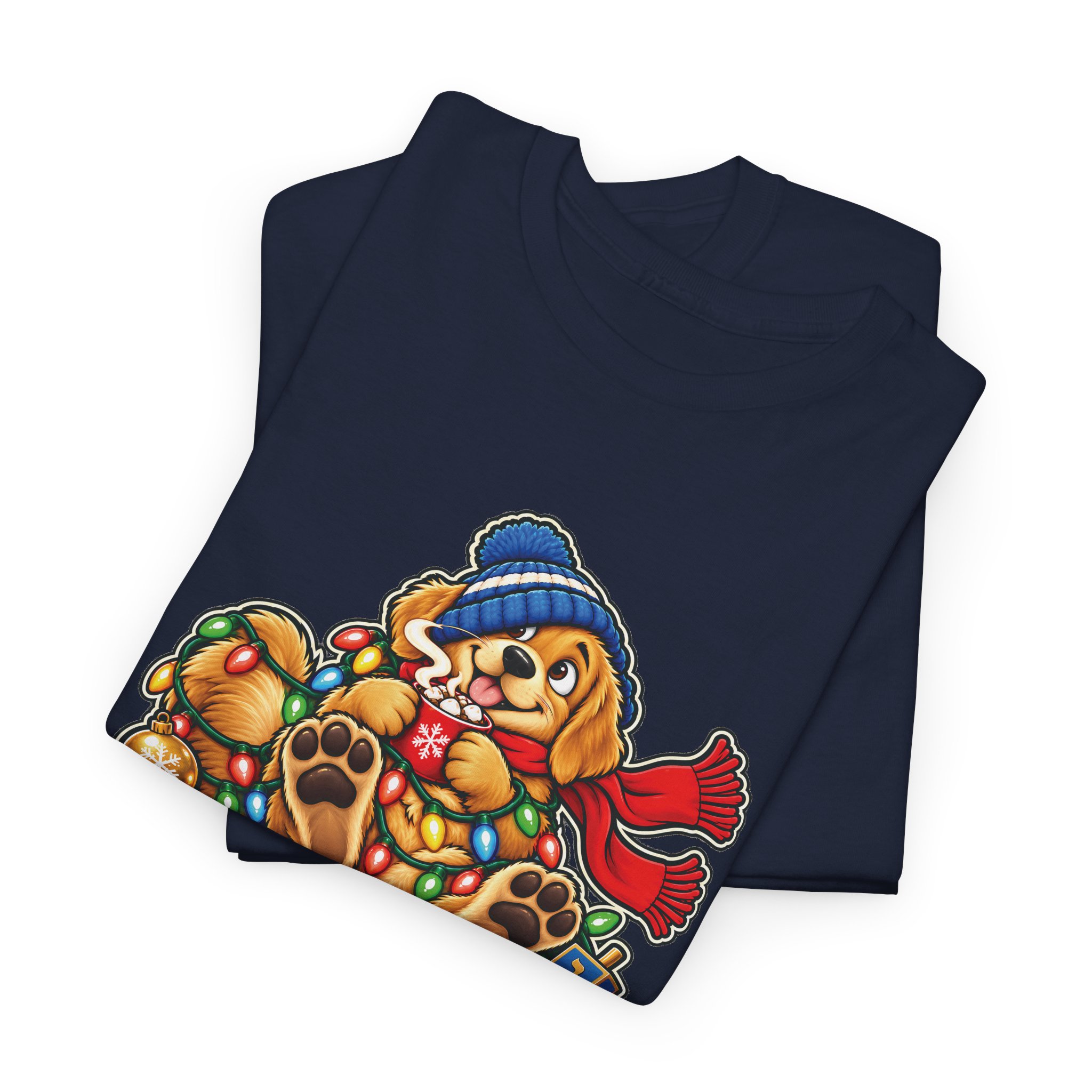 Holiday Golden Retriever T-Shirt | Warm Wishes Cold Paws - Image 12