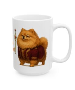 Baron von Floof Mug | Pomeranian Aristocrat Coffee Cup