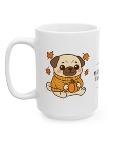 Pumpkin Patch Pug Ceramic Mug | Pug Mug - Image 8