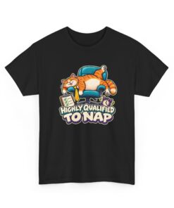 Orange Tabby Cat T-Shirt | Highly Qualified to Nap - Image 6
