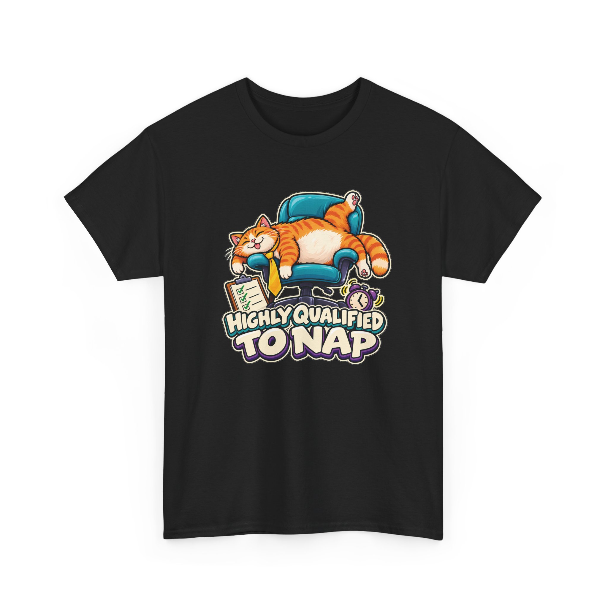 Orange Tabby Cat T-Shirt | Highly Qualified to Nap - Image 6