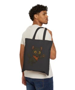 Baroness Pounce Cotton Canvas Tote Bag | Baroness Pounce Tote - Image 4