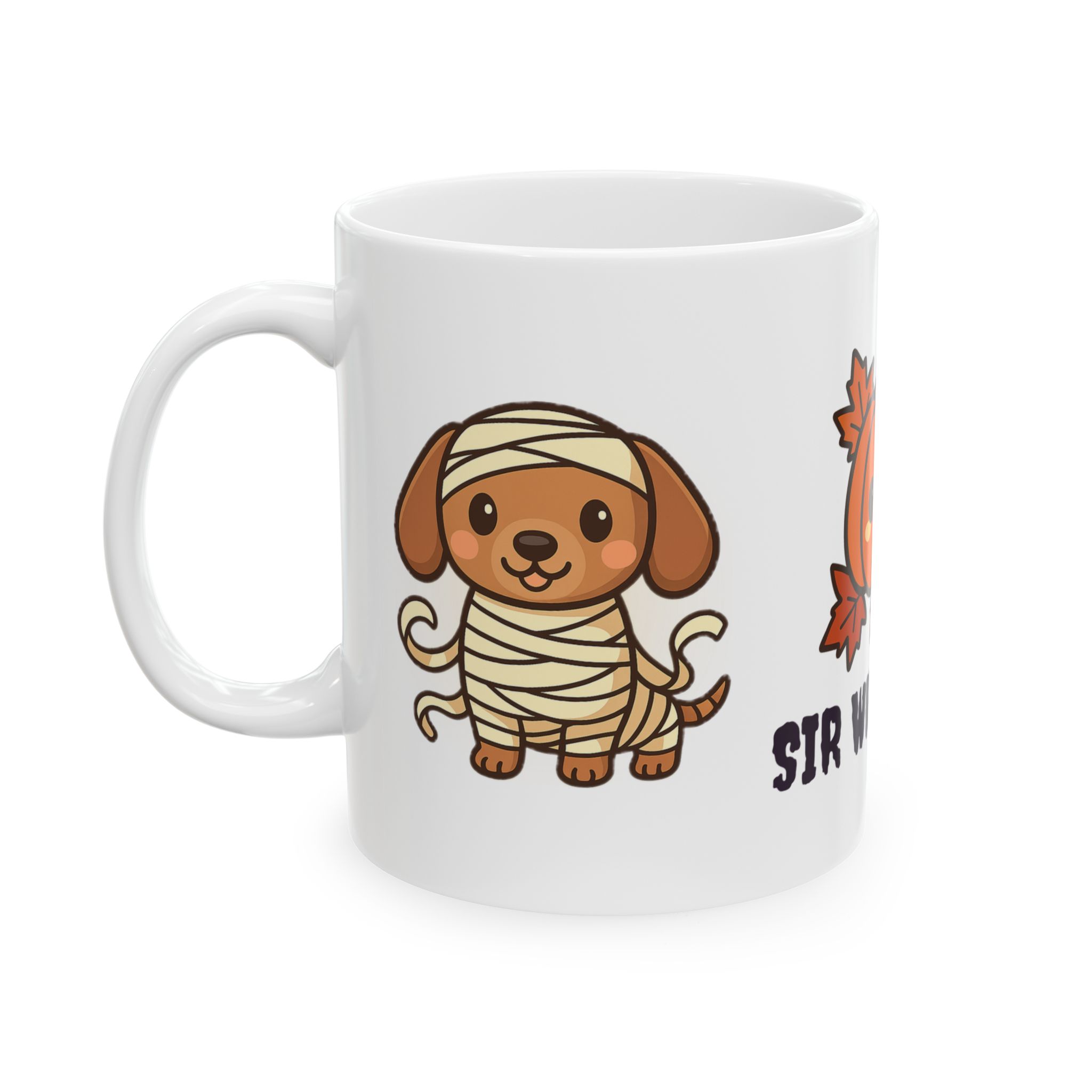 Sir Wrapsalot Ceramic Mug | Mummy Dachshund Halloween Mug - Image 4