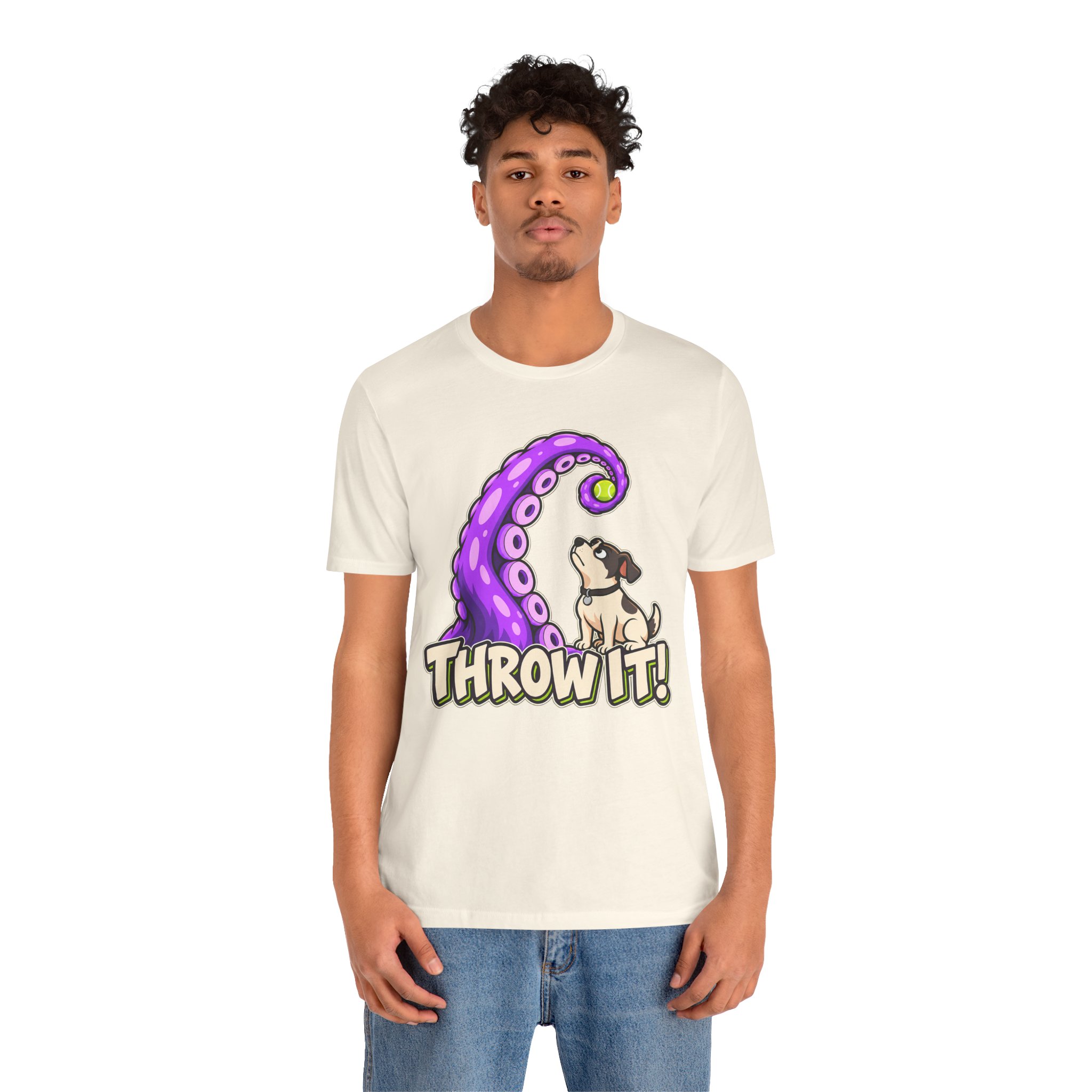 THROW IT! Dog & Tentacle Graphic T-Shirt - Image 21