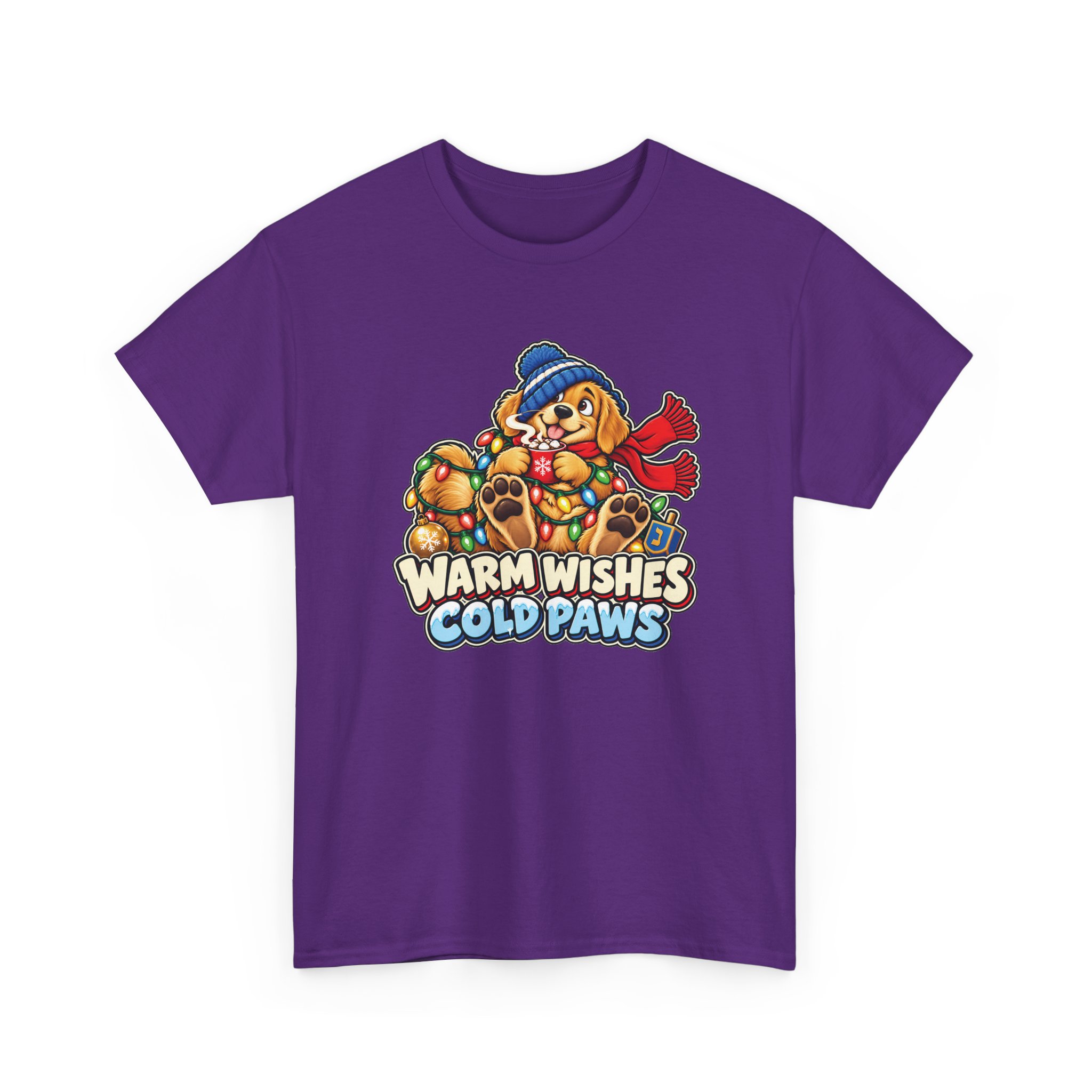Holiday Golden Retriever T-Shirt | Warm Wishes Cold Paws - Image 42