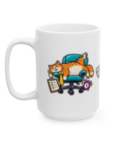 Orange Tabby Cat Ceramic Mug | Highly Qualified to Nap (11oz, 15oz) - Image 8