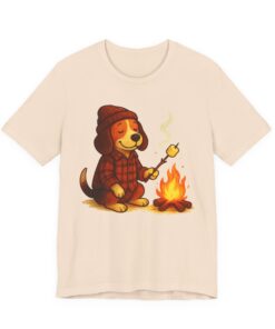 Baxter the Bonfire Beagle Unisex Jersey T-Shirt | Beagle Tee - Image 14