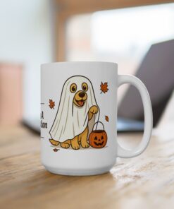 Boo the Bedsheet Ghost Pup Ceramic Mug | Pup Mug - Image 10