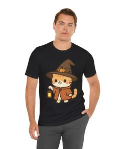 Willow the Harvest Witch Unisex Heavy Cotton T-Shirt | Harvest Witch Cat Tee - Image 13