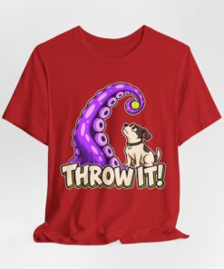 THROW IT! Dog & Tentacle Graphic T-Shirt - Image 37