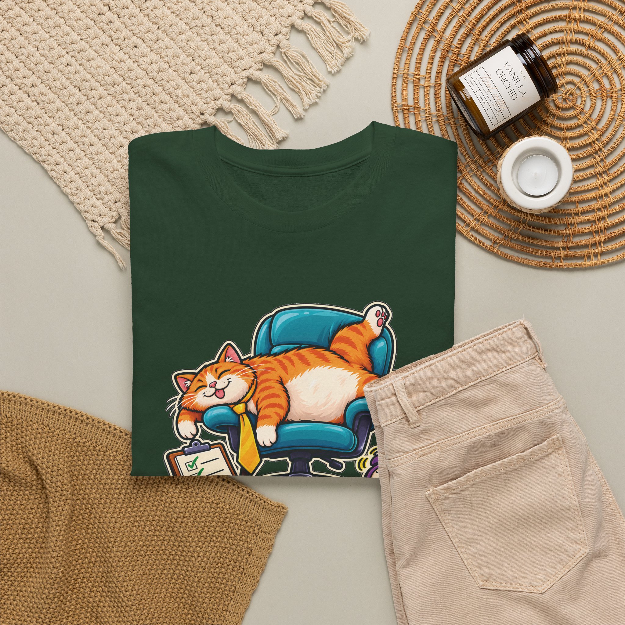 Orange Tabby Cat T-Shirt | Highly Qualified to Nap - Image 29