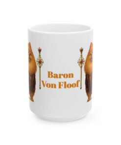 Alternative view of Baron von Floof Mug | Pomeranian Aristocrat Coffee Cup