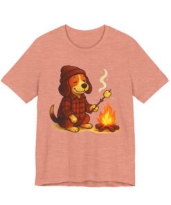 Alternative view of Baxter the Bonfire Beagle Unisex Jersey T-Shirt | Beagle Tee