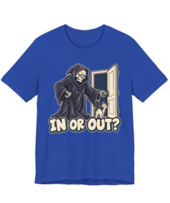 IN OR OUT? Cat & Grim Reaper Graphic T-Shirt - Image 18