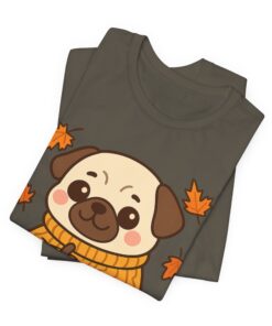 Pumpkin Patch Pug Unisex Heavy Cotton T-Shirt | Pug Tee - Image 23