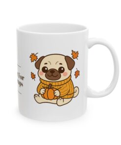 Pumpkin Patch Pug Ceramic Mug | Pug Mug