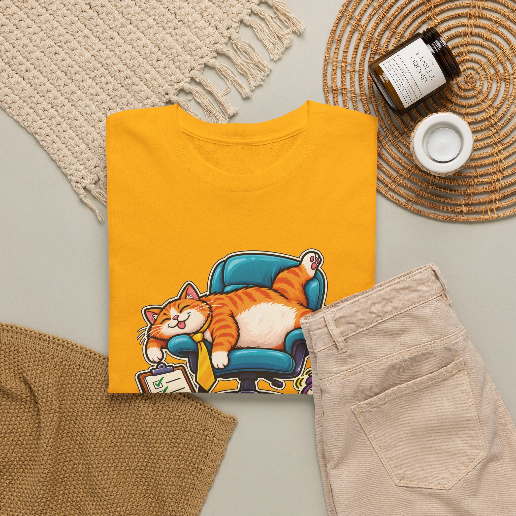 Orange Tabby Cat T-Shirt | Highly Qualified to Nap - Image 21